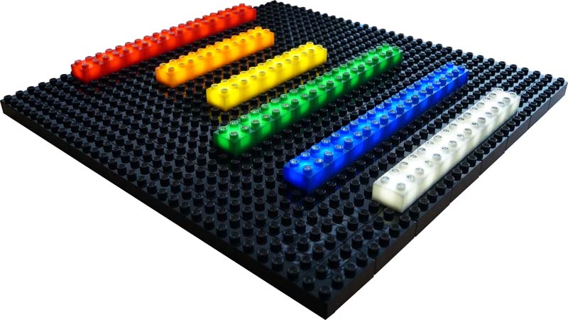 Light Stax Power Table (50x50cm) (DuploⓇ kompatibel) + 50 Steine