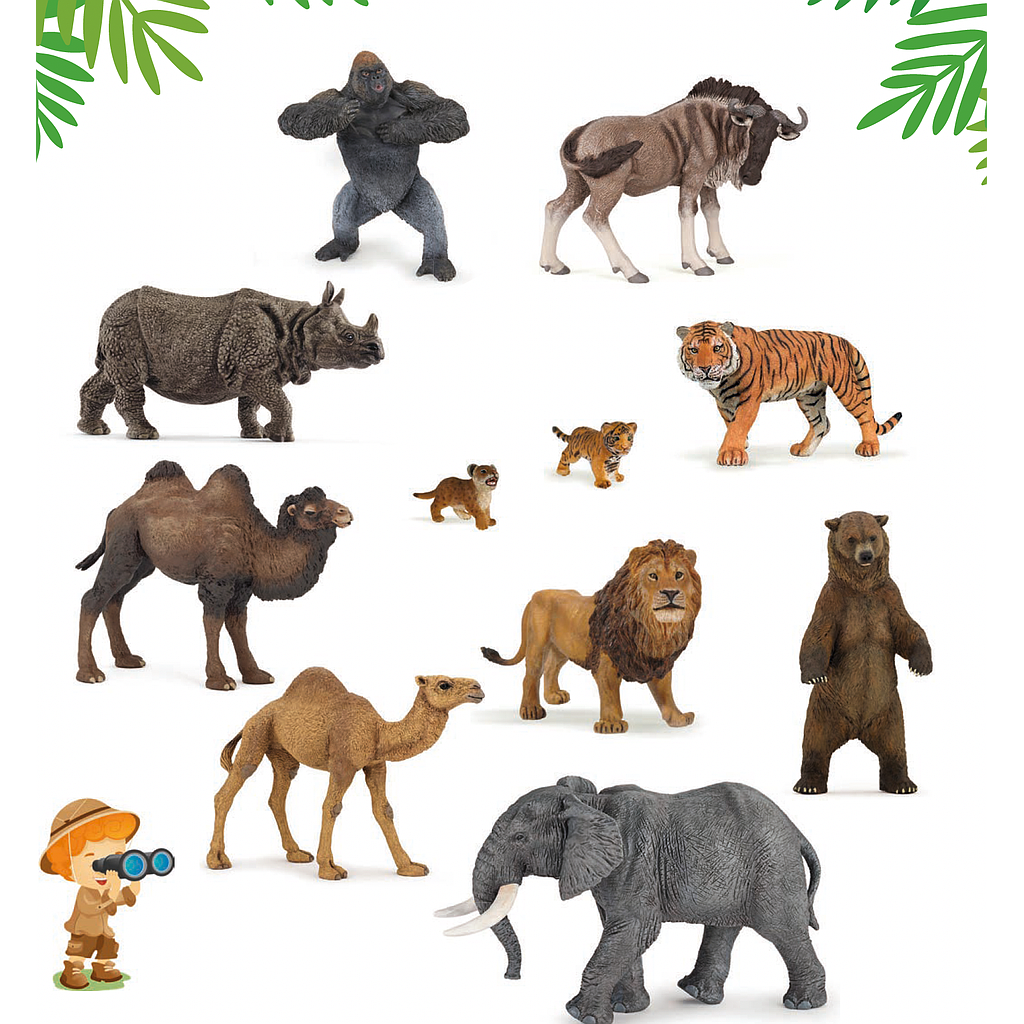 Wildtiere Set / aus dem Sortiment genommen / bitte den Artikel S1150 im Auftrag auswählen