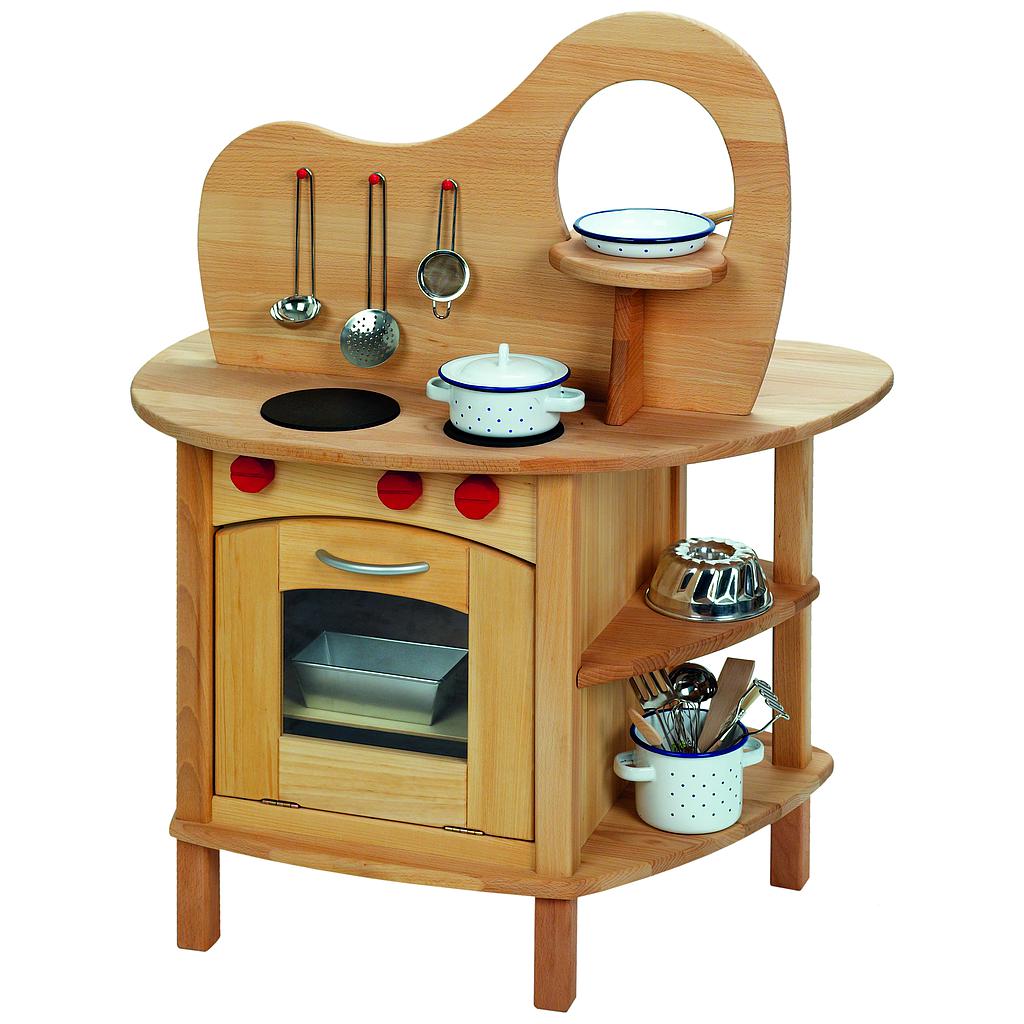 Spielküche Natur, doppelseitig bespielbar