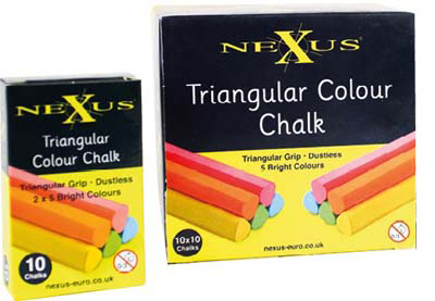 [120475] Tafelkreide Dreikant bunt