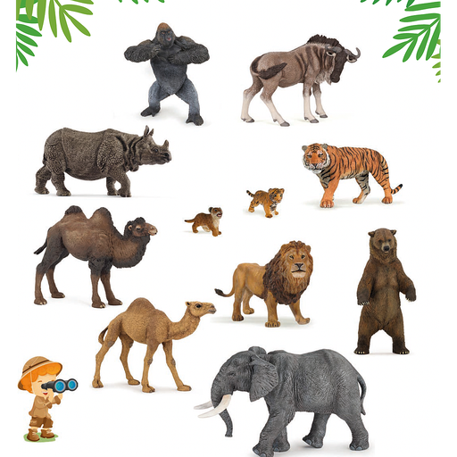 [550011] Wildtiere Set / aus dem Sortiment genommen / bitte den Artikel S1150 im Auftrag auswählen